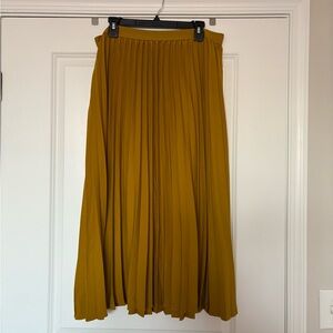 Mustard pleated skirt from target